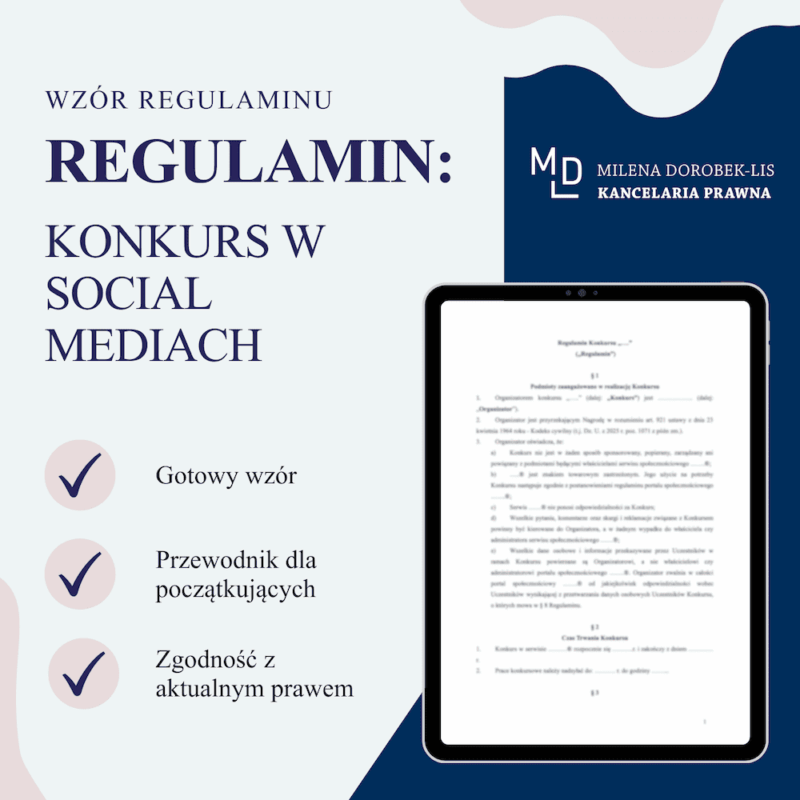 Regulamin konkursu w mediach społecznościowych