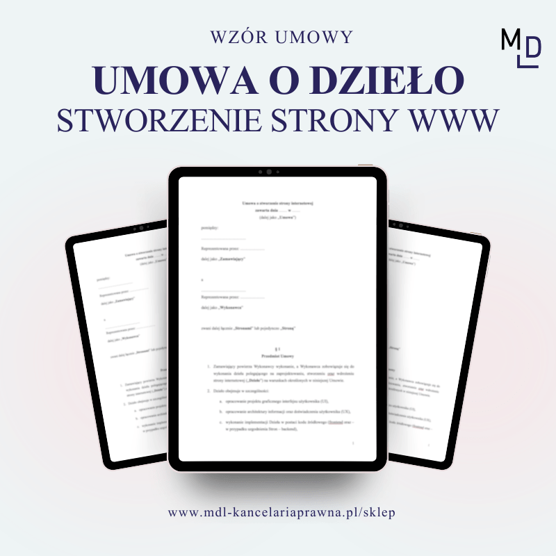 Umowa o dzieło: Stworzenie strony internetowej
